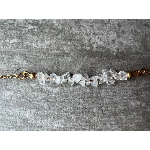VIKIKO Gold Chain Manufactured Moonstone Beaded June Birthstone Bracelet Boho - Picture 3 of 5